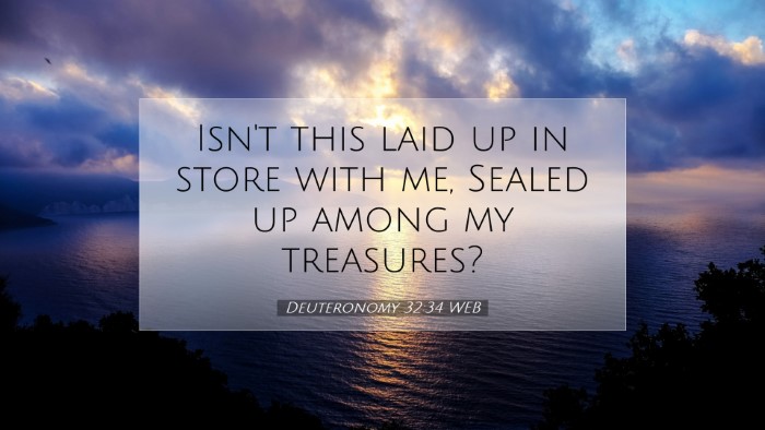 Picture 07 - Deuteronomy 32:34 WEB Desktop Wallpaper - Isn't this laid up in store with me, Sealed up - Desktop Bible Verse Wallpaper