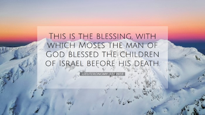 Picture 07 - Deuteronomy 33:1 WEB Desktop Wallpaper - This is the blessing, with which Moses the man of - Desktop Bible Verse Wallpaper