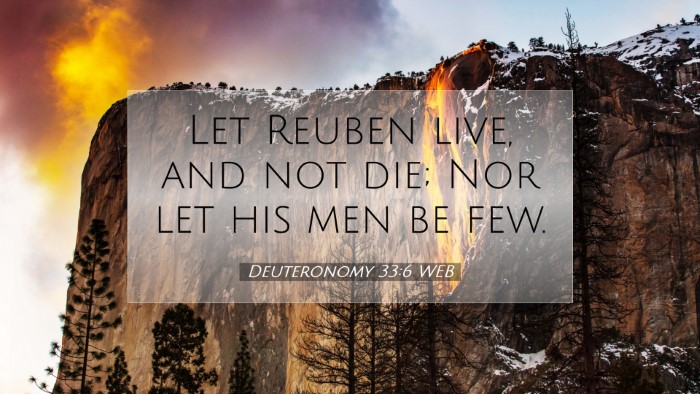 Picture 07 - Deuteronomy 33:6 WEB Desktop Wallpaper - Let Reuben live, and not die; Nor let his men be - Desktop Bible Verse Wallpaper