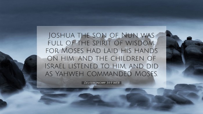 Picture 07 - Deuteronomy 34:9 WEB Desktop Wallpaper - Joshua the son of Nun was full of the spirit of - Desktop Bible Verse Wallpaper