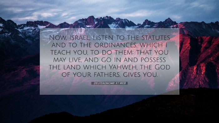Picture 07 - Deuteronomy 4:1 WEB Desktop Wallpaper - Now, Israel, listen to the statutes and to the - Desktop Bible Verse Wallpaper