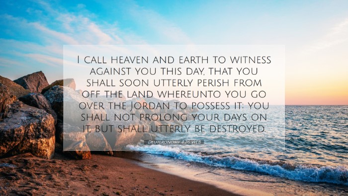 Picture 07 - Deuteronomy 4:26 WEB Desktop Wallpaper - I call heaven and earth to witness against you - Desktop Bible Verse Wallpaper