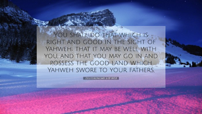 Picture 07 - Deuteronomy 6:18 WEB Desktop Wallpaper - You shall do that which is right and good in the - Desktop Bible Verse Wallpaper
