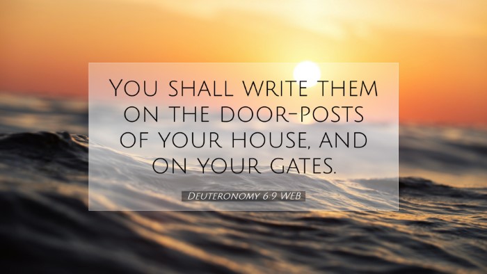 Picture 07 - Deuteronomy 6:9 WEB Desktop Wallpaper - You shall write them on the door-posts of your - Desktop Bible Verse Wallpaper