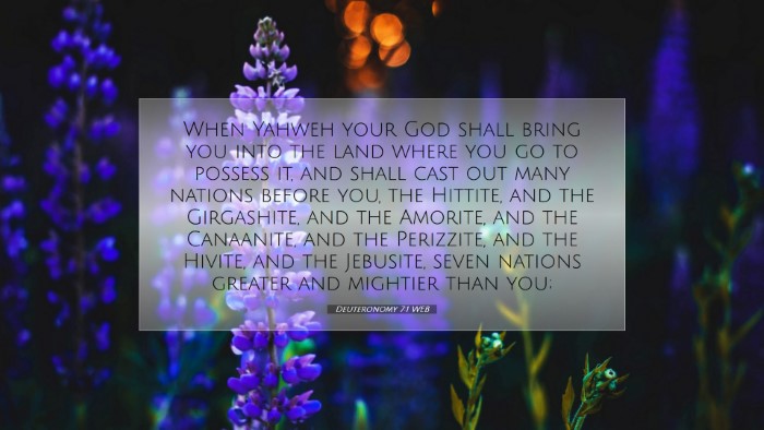 Picture 07 - Deuteronomy 7:1 WEB Desktop Wallpaper - When Yahweh your God shall bring you into the - Desktop Bible Verse Wallpaper