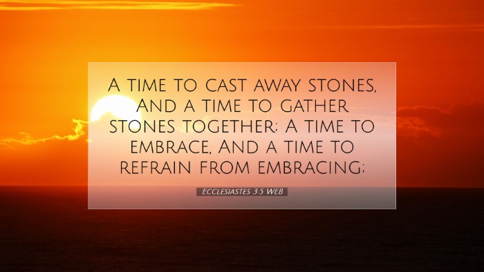 Picture 07 - Ecclesiastes 3:5 WEB Desktop Wallpaper - A time to cast away stones, And a time to gather - Desktop Bible Verse Wallpaper