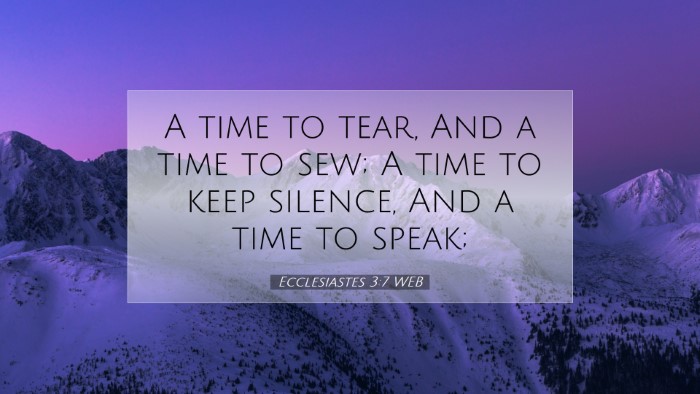 Picture 07 - Ecclesiastes 3:7 WEB Desktop Wallpaper - A time to tear, And a time to sew; A time to keep - Desktop Bible Verse Wallpaper