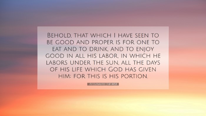 Picture 07 - Ecclesiastes 5:18 WEB Desktop Wallpaper - Behold, that which I have seen to be good and - Desktop Bible Verse Wallpaper