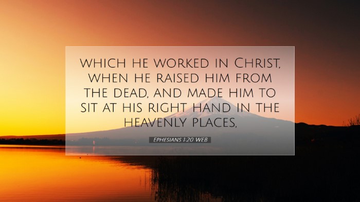 Picture 07 - Ephesians 1:20 WEB Desktop Wallpaper - which he worked in Christ, when he raised him - Desktop Bible Verse Wallpaper