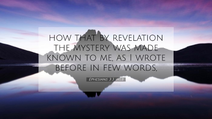 Picture 07 - Ephesians 3:3 WEB Desktop Wallpaper - how that by revelation the mystery was made known - Desktop Bible Verse Wallpaper