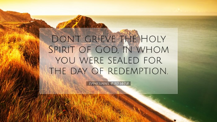 Picture 07 - Ephesians 4:30 WEB Desktop Wallpaper - Don't grieve the Holy Spirit of God, in whom you - Desktop Bible Verse Wallpaper