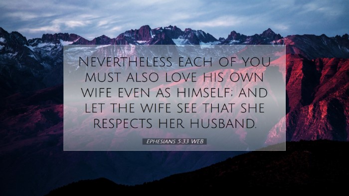 Picture 07 - Ephesians 5:33 WEB Desktop Wallpaper - Nevertheless each of you must also love his own - Desktop Bible Verse Wallpaper