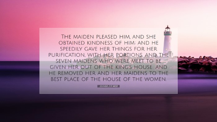Picture 07 - Esther 2:9 WEB Desktop Wallpaper - The maiden pleased him, and she obtained kindness - Desktop Bible Verse Wallpaper