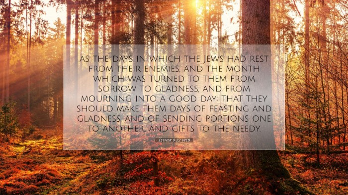Picture 07 - Esther 9:22 WEB Desktop Wallpaper - as the days in which the Jews had rest from their - Desktop Bible Verse Wallpaper