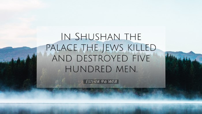 Picture 07 - Esther 9:6 WEB Desktop Wallpaper - In Shushan the palace the Jews killed and - Desktop Bible Verse Wallpaper