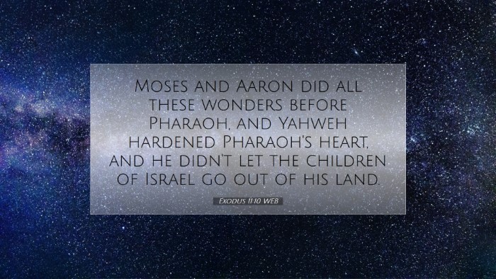 Picture 07 - Exodus 11:10 WEB Desktop Wallpaper - Moses and Aaron did all these wonders before - Desktop Bible Verse Wallpaper
