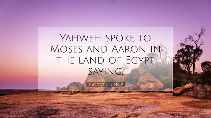 Picture 07 - Exodus 12:1 WEB Desktop Wallpaper - Yahweh spoke to Moses and Aaron in the land of - Desktop Bible Verse Wallpaper