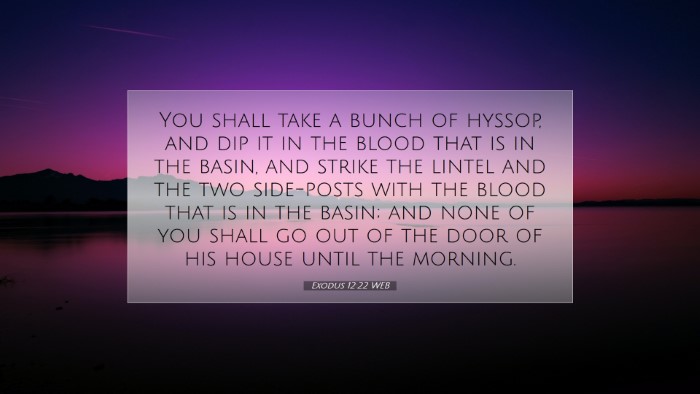 Picture 07 - Exodus 12:22 WEB Desktop Wallpaper - You shall take a bunch of hyssop, and dip it in - Desktop Bible Verse Wallpaper