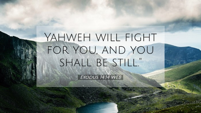 Picture 07 - Exodus 14:14 WEB Desktop Wallpaper - Yahweh will fight for you, and you shall be - Desktop Bible Verse Wallpaper