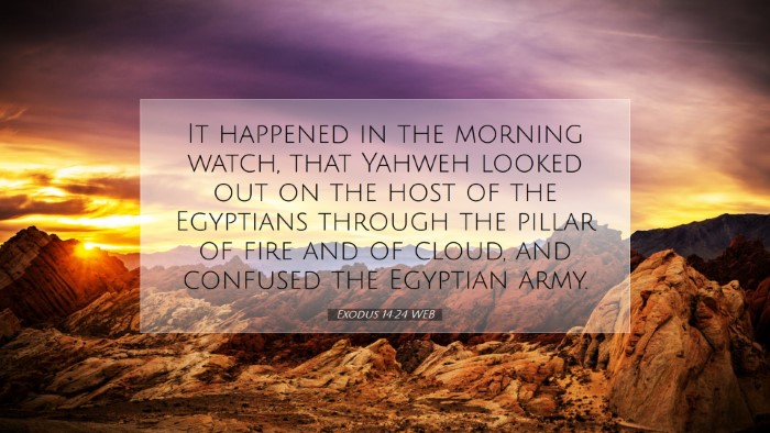 Picture 07 - Exodus 14:24 WEB Desktop Wallpaper - It happened in the morning watch, that Yahweh - Desktop Bible Verse Wallpaper