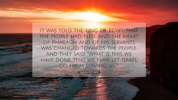 Picture 07 - Exodus 14:5 WEB Desktop Wallpaper - It was told the king of Egypt that the people had - Desktop Bible Verse Wallpaper