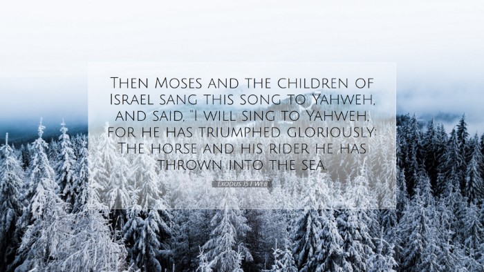 Picture 07 - Exodus 15:1 WEB Desktop Wallpaper - Then Moses and the children of Israel sang this - Desktop Bible Verse Wallpaper