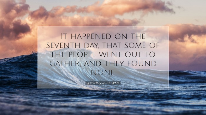 Picture 07 - Exodus 16:27 WEB Desktop Wallpaper - It happened on the seventh day, that some of the - Desktop Bible Verse Wallpaper