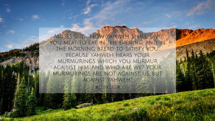 Picture 07 - Exodus 16:8 WEB Desktop Wallpaper - Moses said, 