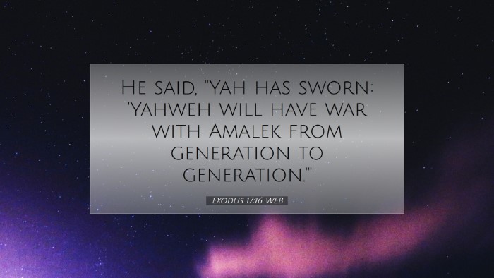 Picture 07 - Exodus 17:16 WEB Desktop Wallpaper - He said, 