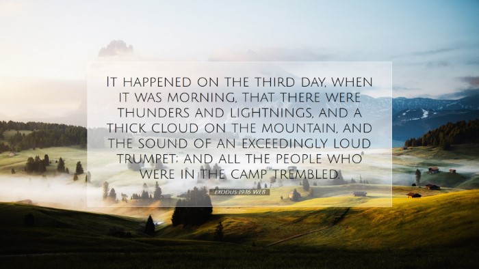 Picture 07 - Exodus 19:16 WEB Desktop Wallpaper - It happened on the third day, when it was - Desktop Bible Verse Wallpaper
