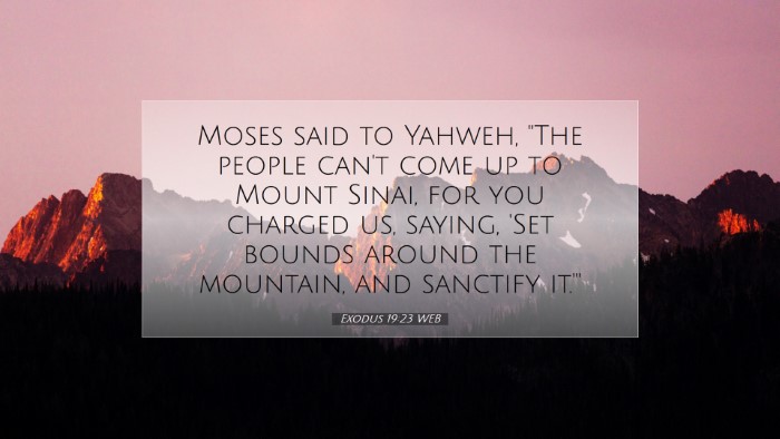 Picture 07 - Exodus 19:23 WEB Desktop Wallpaper - Moses said to Yahweh, 