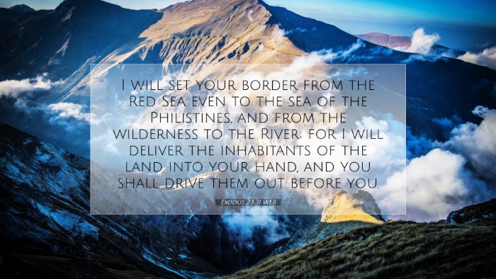 Picture 07 - Exodus 23:31 WEB Desktop Wallpaper - I will set your border from the Red Sea even to - Desktop Bible Verse Wallpaper
