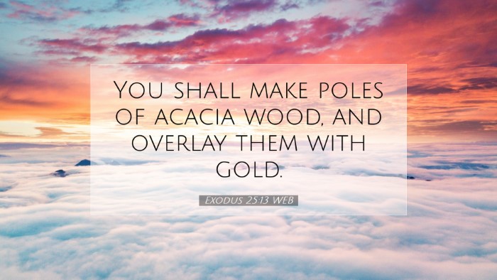 Picture 07 - Exodus 25:13 WEB Desktop Wallpaper - You shall make poles of acacia wood, and overlay - Desktop Bible Verse Wallpaper