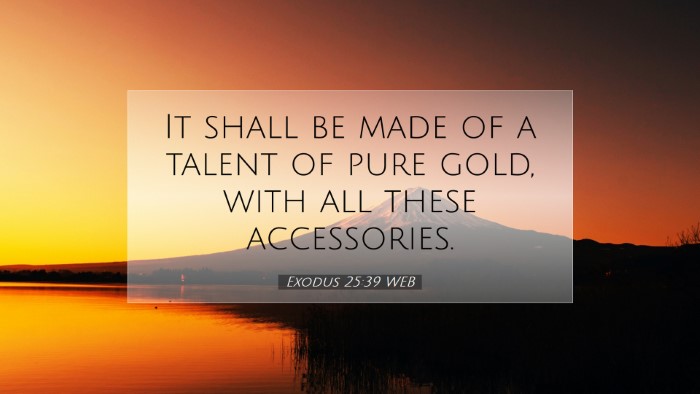 Picture 07 - Exodus 25:39 WEB Desktop Wallpaper - It shall be made of a talent of pure gold, with - Desktop Bible Verse Wallpaper