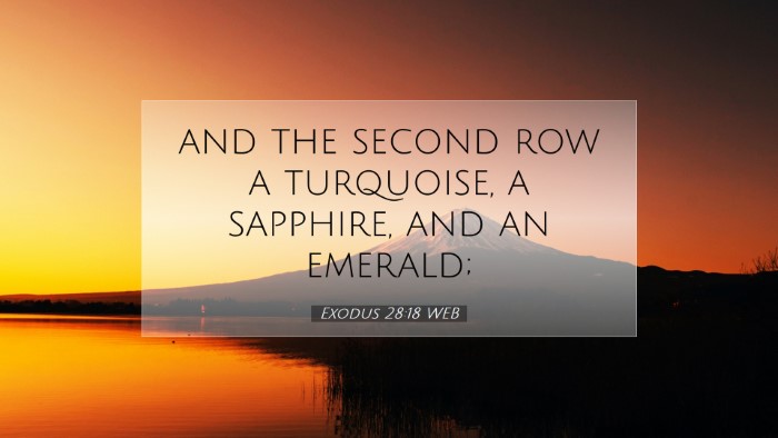 Picture 07 - Exodus 28:18 WEB Desktop Wallpaper - and the second row a turquoise, a sapphire, and - Desktop Bible Verse Wallpaper