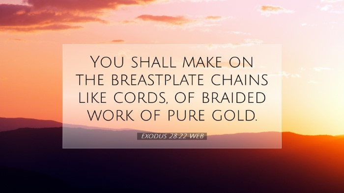 Picture 07 - Exodus 28:22 WEB Desktop Wallpaper - You shall make on the breastplate chains like - Desktop Bible Verse Wallpaper