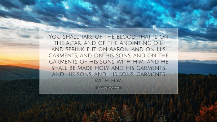 Picture 07 - Exodus 29:21 WEB Desktop Wallpaper - You shall take of the blood that is on the altar, - Desktop Bible Verse Wallpaper