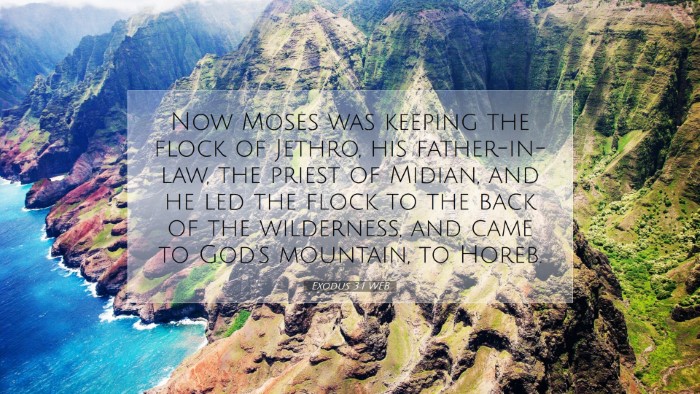 Picture 07 - Exodus 3:1 WEB Desktop Wallpaper - Now Moses was keeping the flock of Jethro, his - Desktop Bible Verse Wallpaper