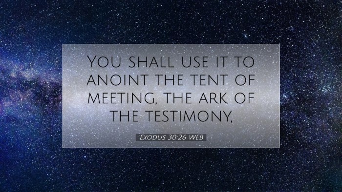 Picture 07 - Exodus 30:26 WEB Desktop Wallpaper - You shall use it to anoint the tent of meeting, - Desktop Bible Verse Wallpaper