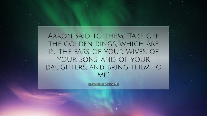 Picture 07 - Exodus 32:2 WEB Desktop Wallpaper - Aaron said to them, 