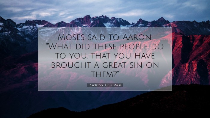 Picture 07 - Exodus 32:21 WEB Desktop Wallpaper - Moses said to Aaron, 