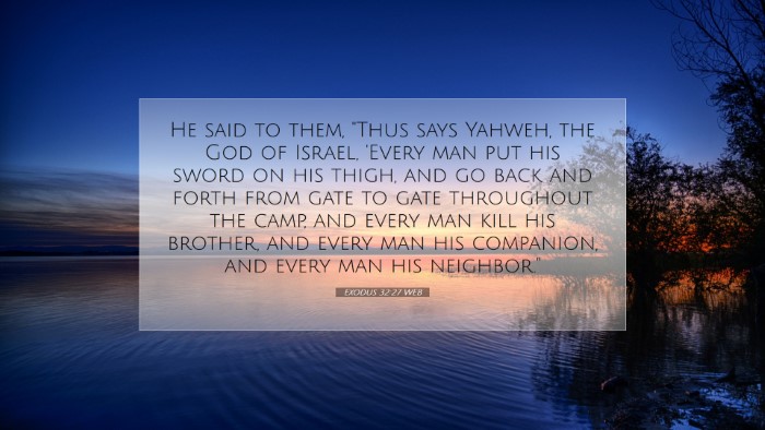 Picture 07 - Exodus 32:27 WEB Desktop Wallpaper - He said to them, 