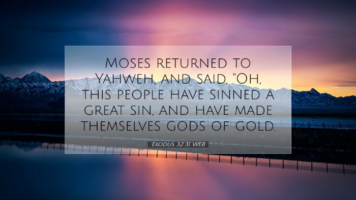Picture 07 - Exodus 32:31 WEB Desktop Wallpaper - Moses returned to Yahweh, and said, 