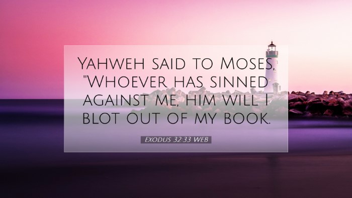 Picture 07 - Exodus 32:33 WEB Desktop Wallpaper - Yahweh said to Moses, 
