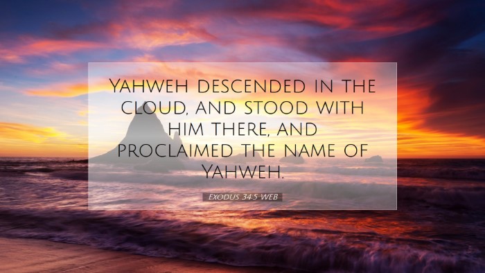 Picture 07 - Exodus 34:5 WEB Desktop Wallpaper - Yahweh descended in the cloud, and stood with him - Desktop Bible Verse Wallpaper