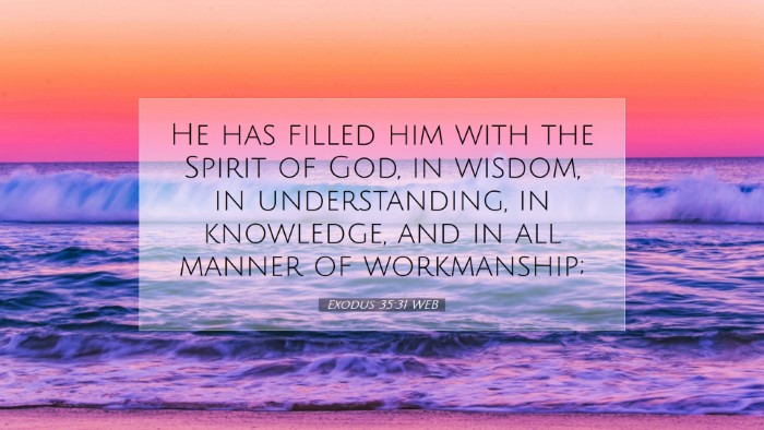 Picture 07 - Exodus 35:31 WEB Desktop Wallpaper - He has filled him with the Spirit of God, in - Desktop Bible Verse Wallpaper