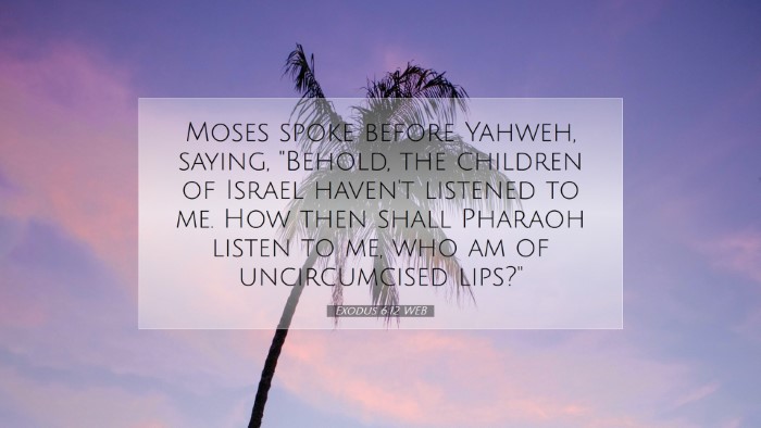 Picture 07 - Exodus 6:12 WEB Desktop Wallpaper - Moses spoke before Yahweh, saying, 