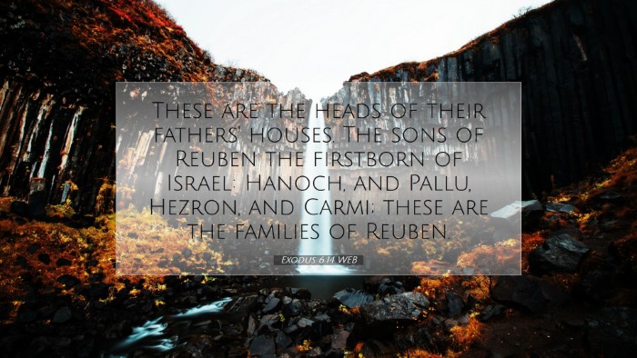 Picture 07 - Exodus 6:14 WEB Desktop Wallpaper - These are the heads of their fathers' houses. The - Desktop Bible Verse Wallpaper