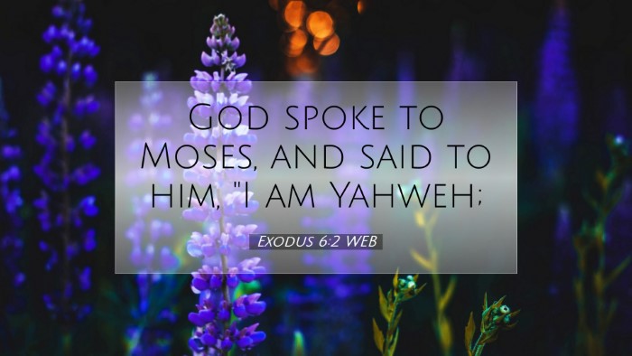 Picture 07 - Exodus 6:2 WEB Desktop Wallpaper - God spoke to Moses, and said to him, 