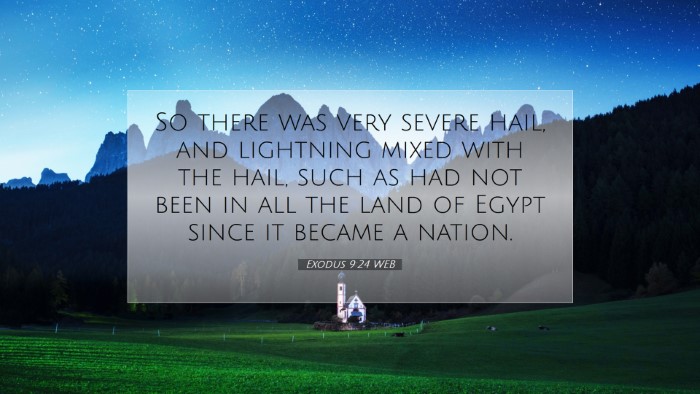 Picture 07 - Exodus 9:24 WEB Desktop Wallpaper - So there was very severe hail, and lightning - Desktop Bible Verse Wallpaper